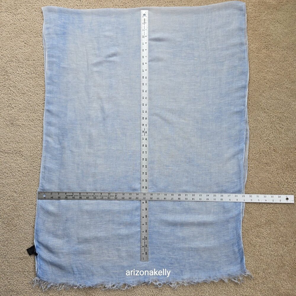 Theory Linen Modal Lightweight Breezy Blue Scarf - Picture 3 of 13
